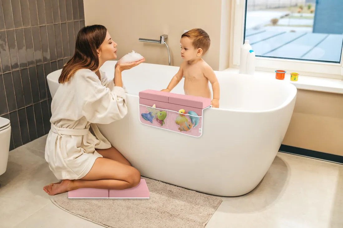 FluffyTub Blush Pink bath kneeler product view 13